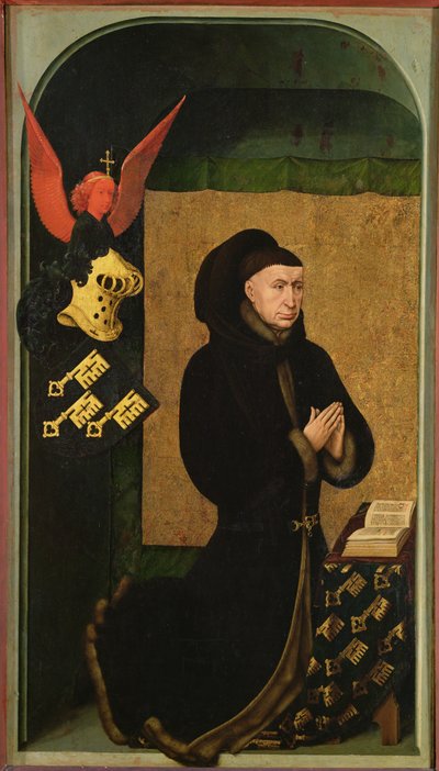 The Donor, Chancellor Nicholas Rolin, Kneeling in Prayer, from the reverse of the Last Judgement polyptych, c.1445-50 by Rogier van der Weyden